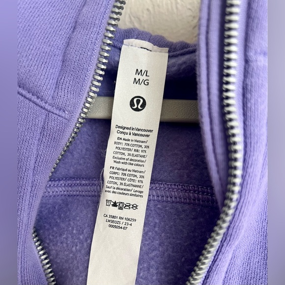 Lululemon Women's Purple Scuba Oversized Full-zip Hoodie M/L - Picture 8 of 8